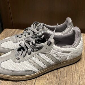 Adidas Samba Gray and White Men's Sneakers 7.5